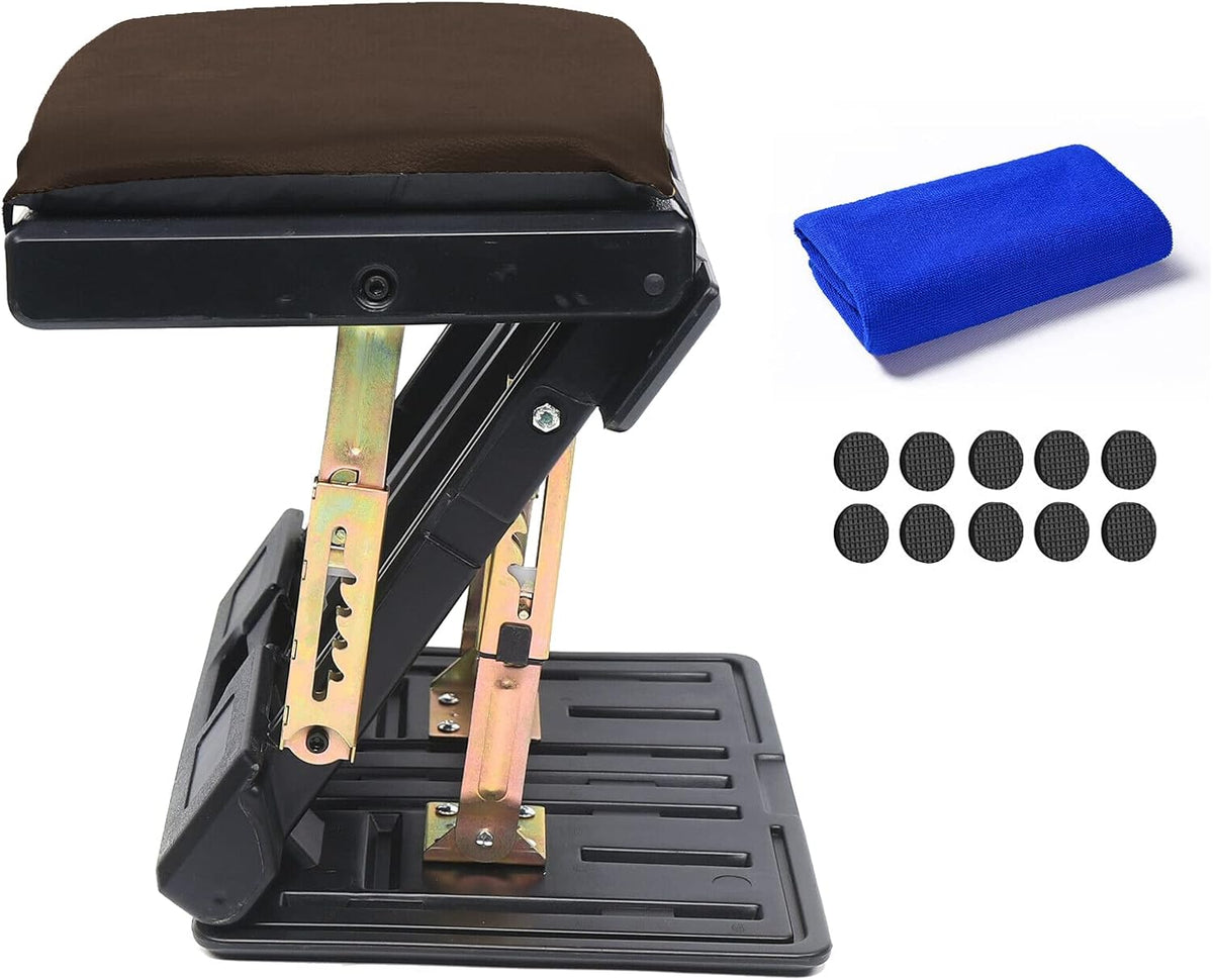 Adjustable Footrest with Removable Soft Pad, 4-Level Height Adjustment, Black, Pack of 2 C7952
