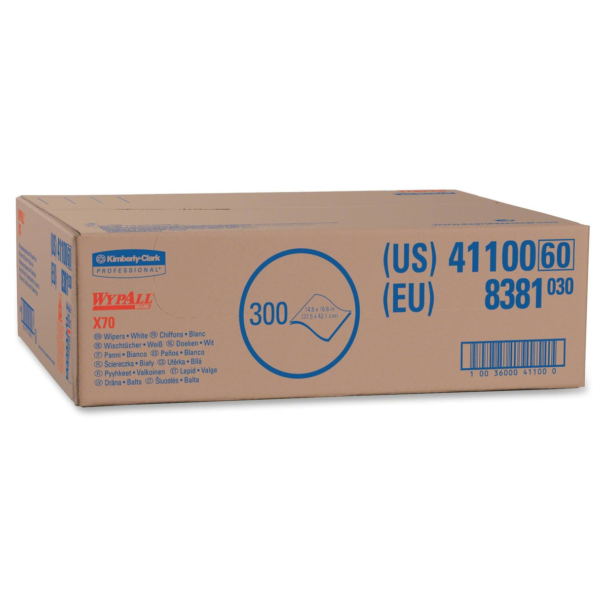 White Hydroknit Wipers, 300/Carton D495