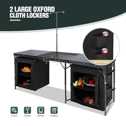 Lightweight Portable Camping Kitchen Table with Sink V8145
