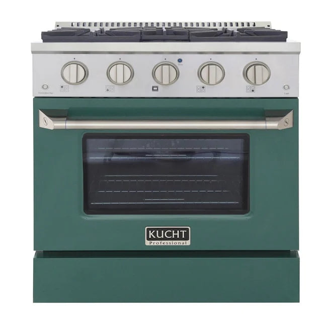 30 Pro-Style Natural Gas Dual Fuel Range with 4 Burners in Green E761229