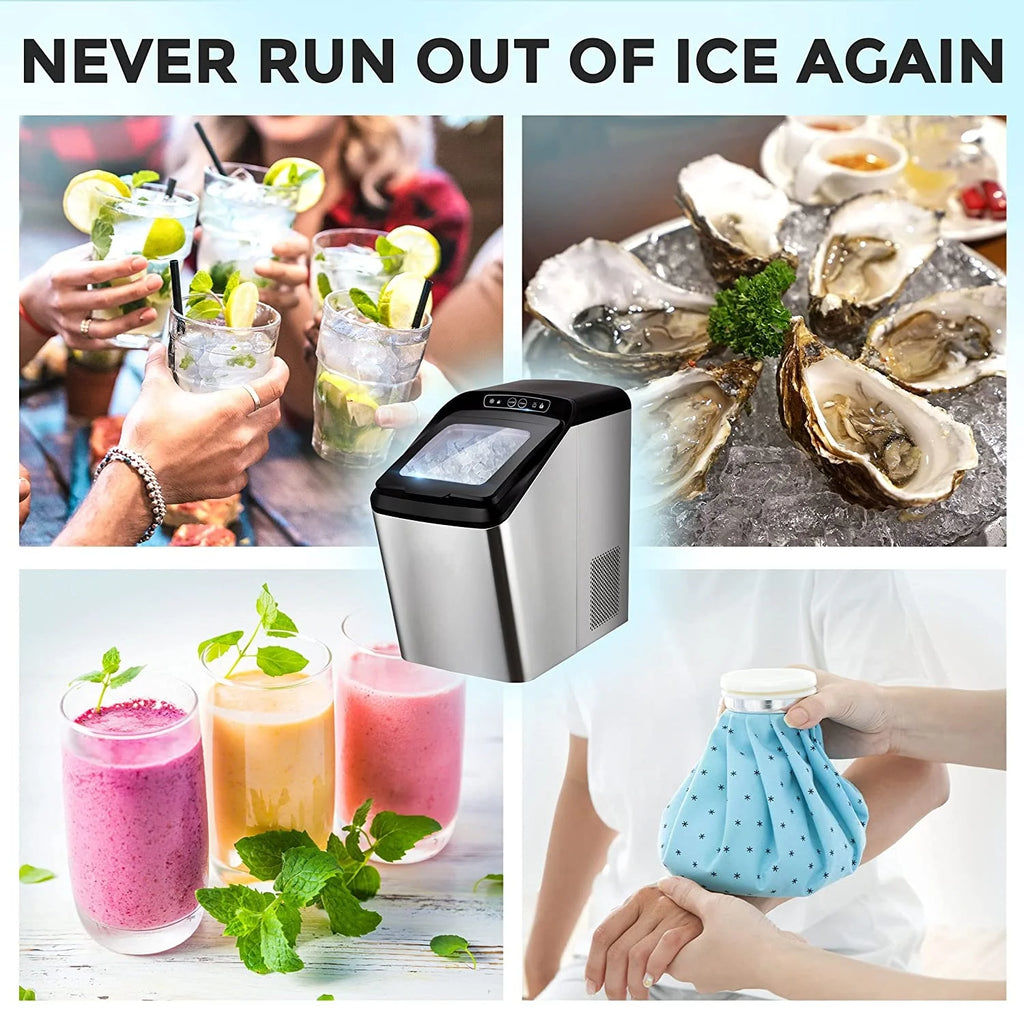 Countertop Nugget Ice Maker Stainless Steel L604
