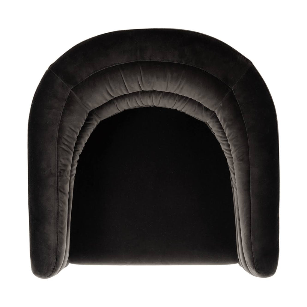 Almond Velvet Swivel Tub Chair C78103