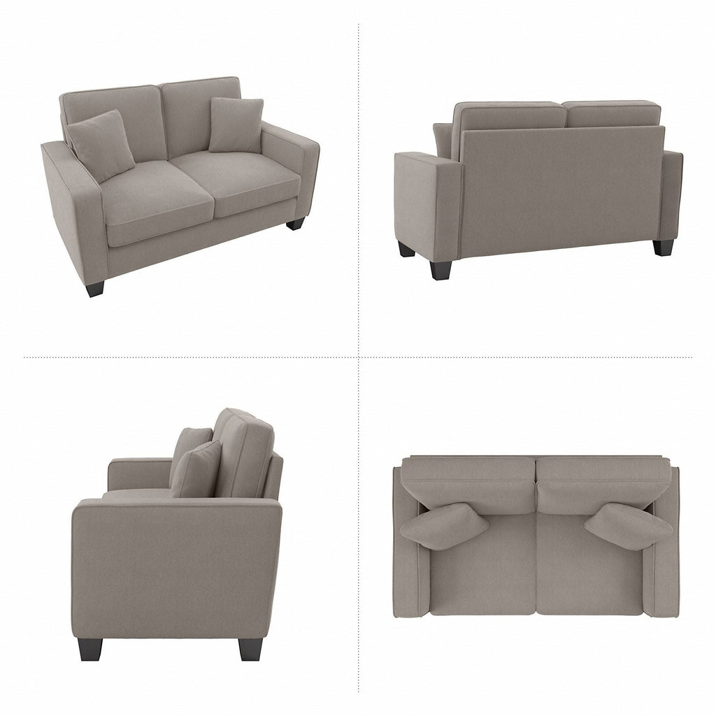 Turkish Blue Herringbone Loveseat M8874