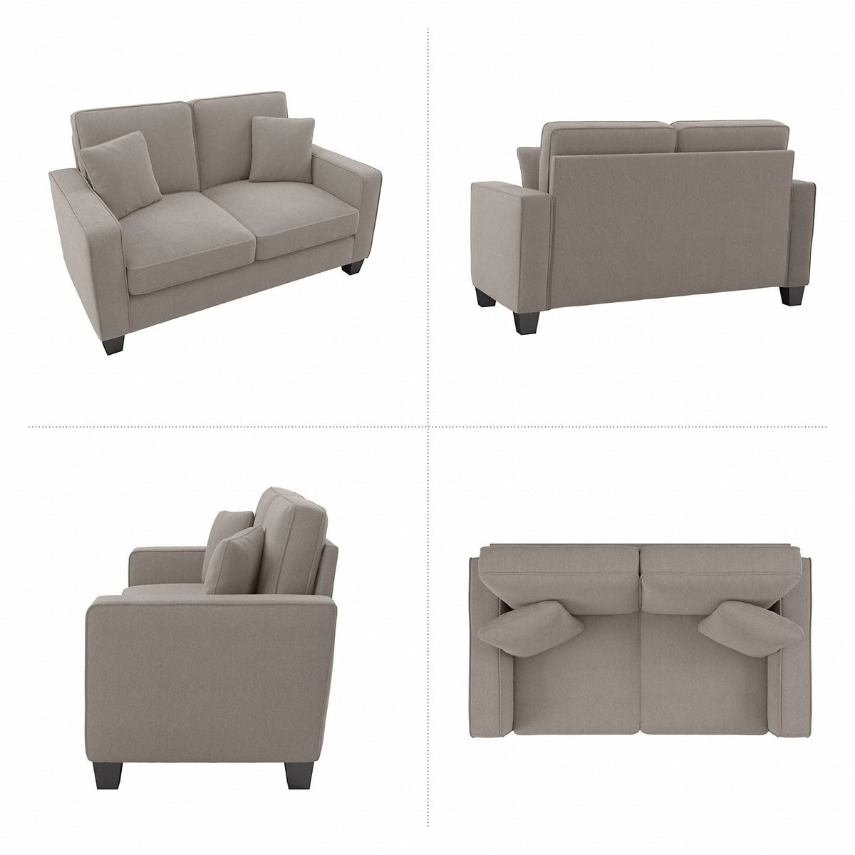 Turkish Blue Herringbone Loveseat M8874