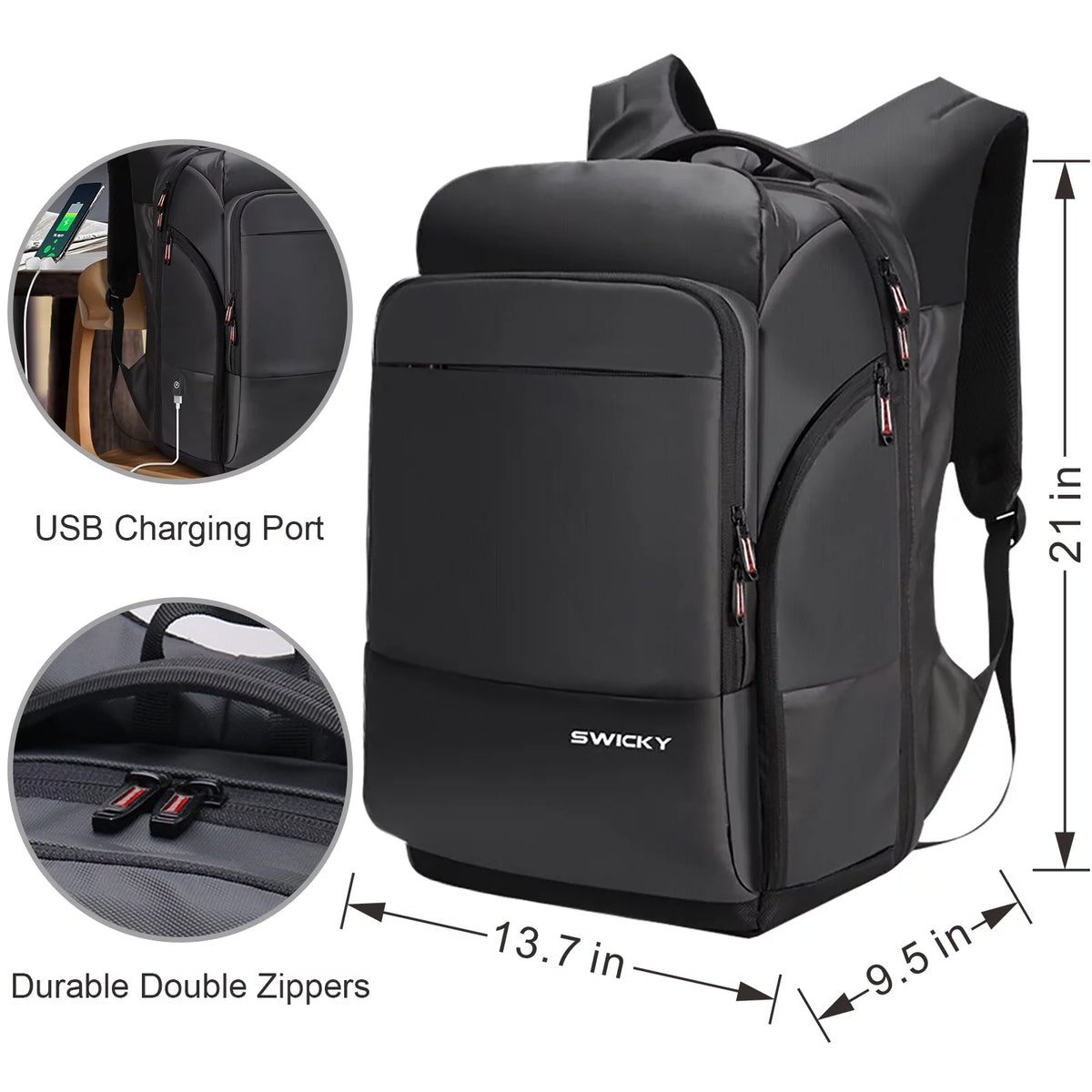 17.3 inch Anti-Theft Laptop Backpack with USB Charging Port M850171