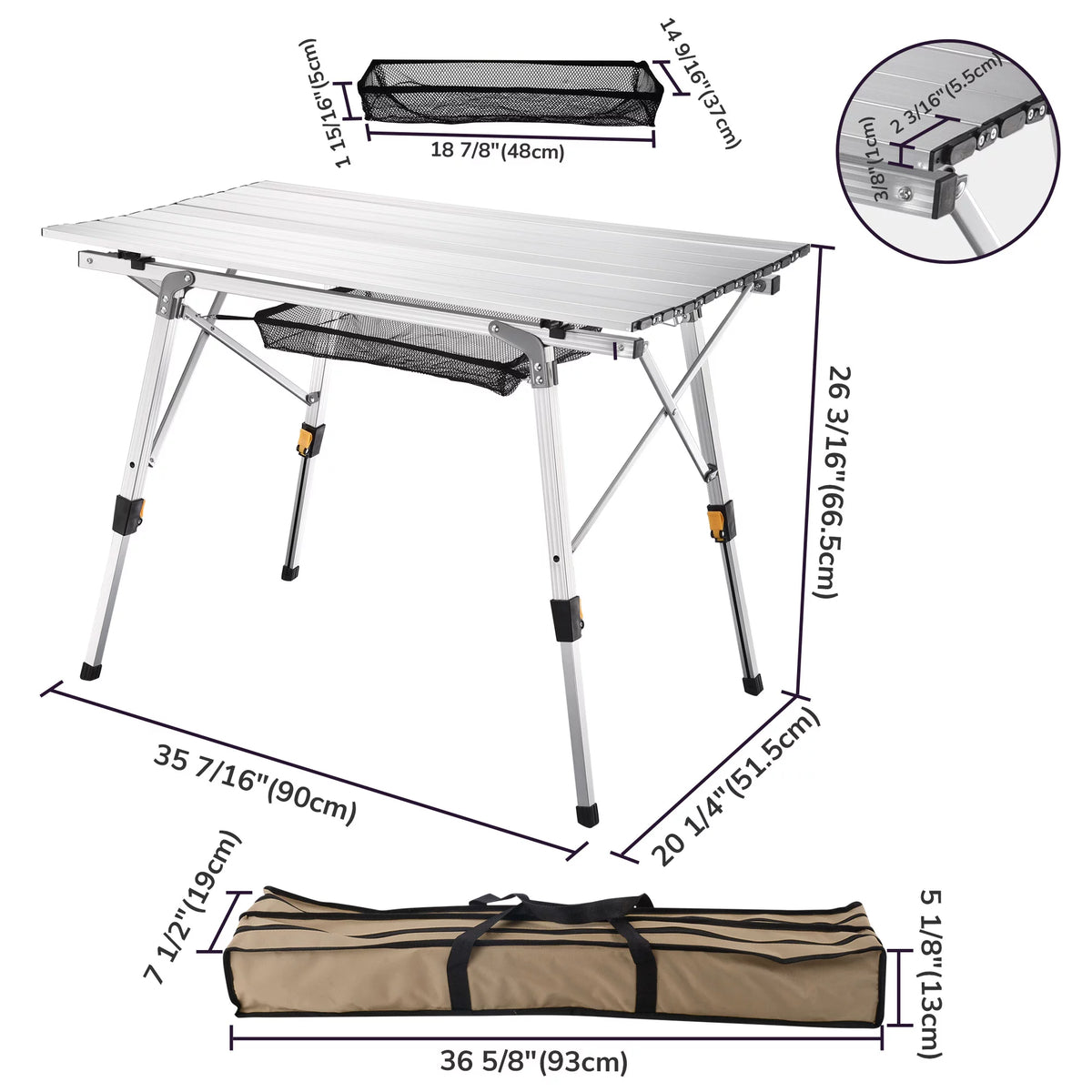 Portable Folding Aluminum Camping Table O66550