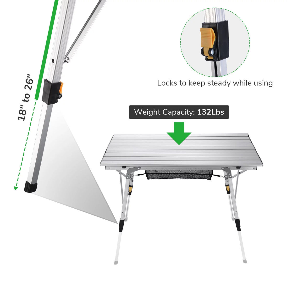 Portable Folding Aluminum Camping Table O66550