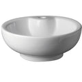 White Vessel Round Bathroom Sink with Overflow P5174