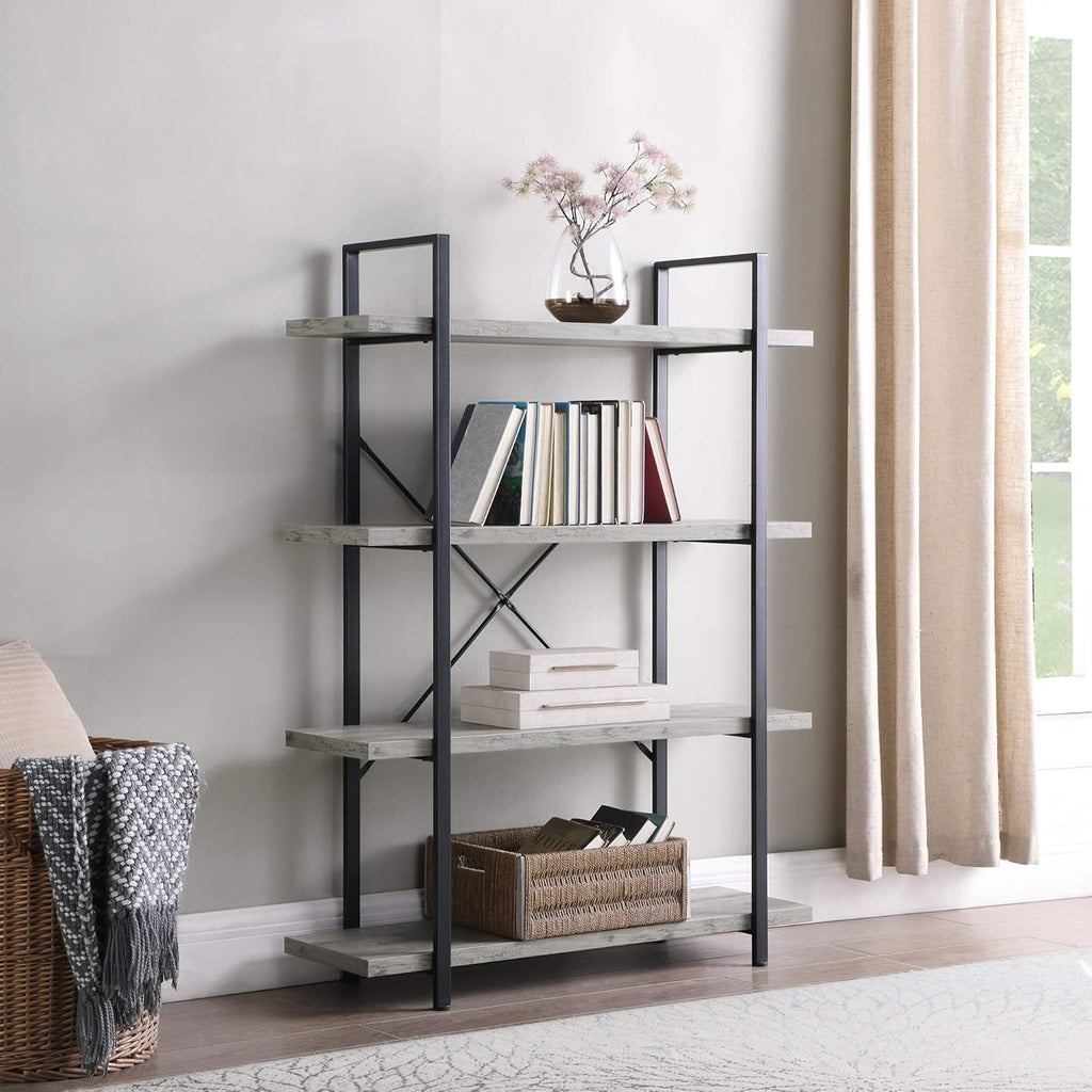 5 Tier Wood and Metal Bookshelf A68465