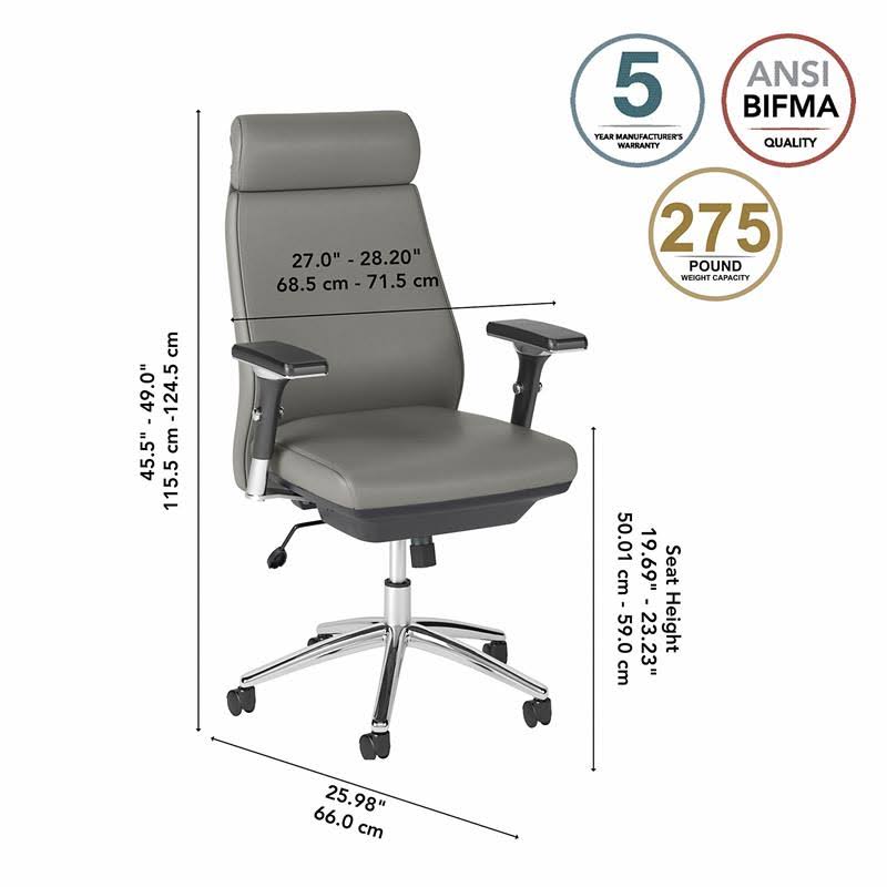 Light Gray Leather Executive Chair A44995