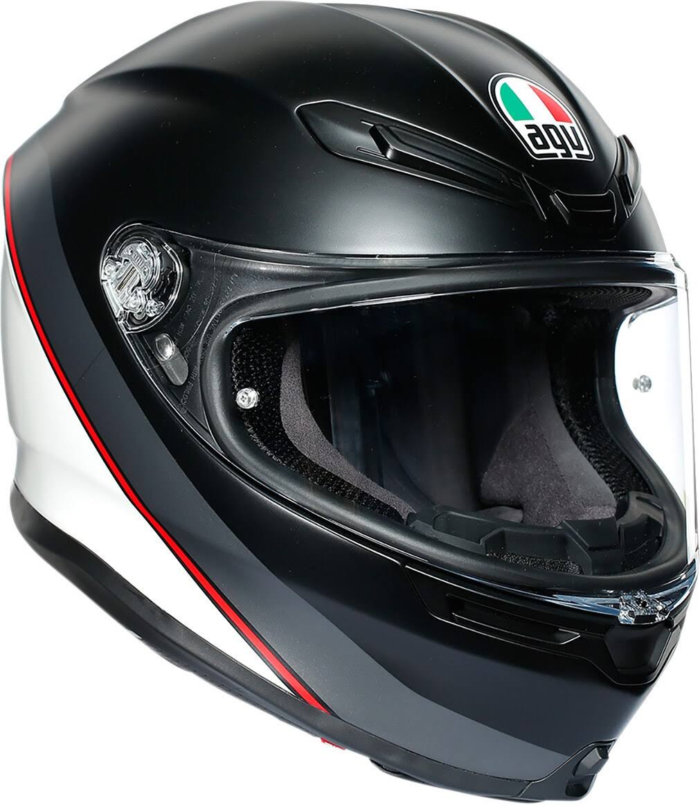 Matte Black/White/Red Helmet O313