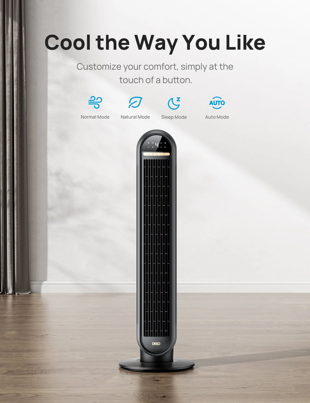 36 Standing Floor Fan with Remote 90° Oscillating 4 Speeds C7469