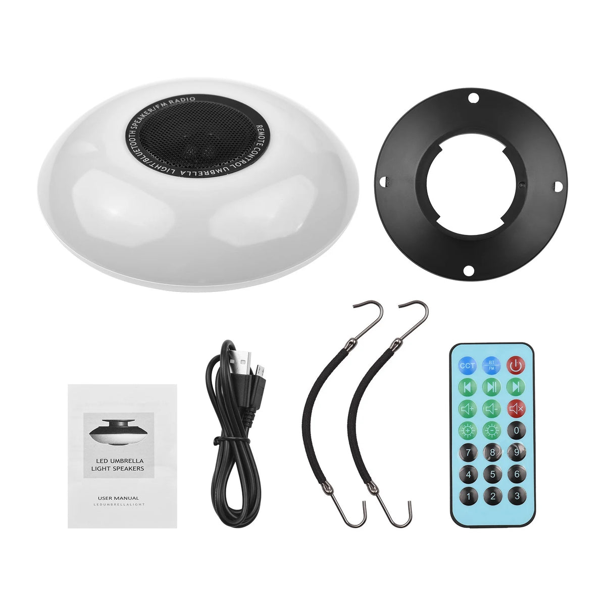 Rechargeable Cordless Patio Umbrella with Remote H339