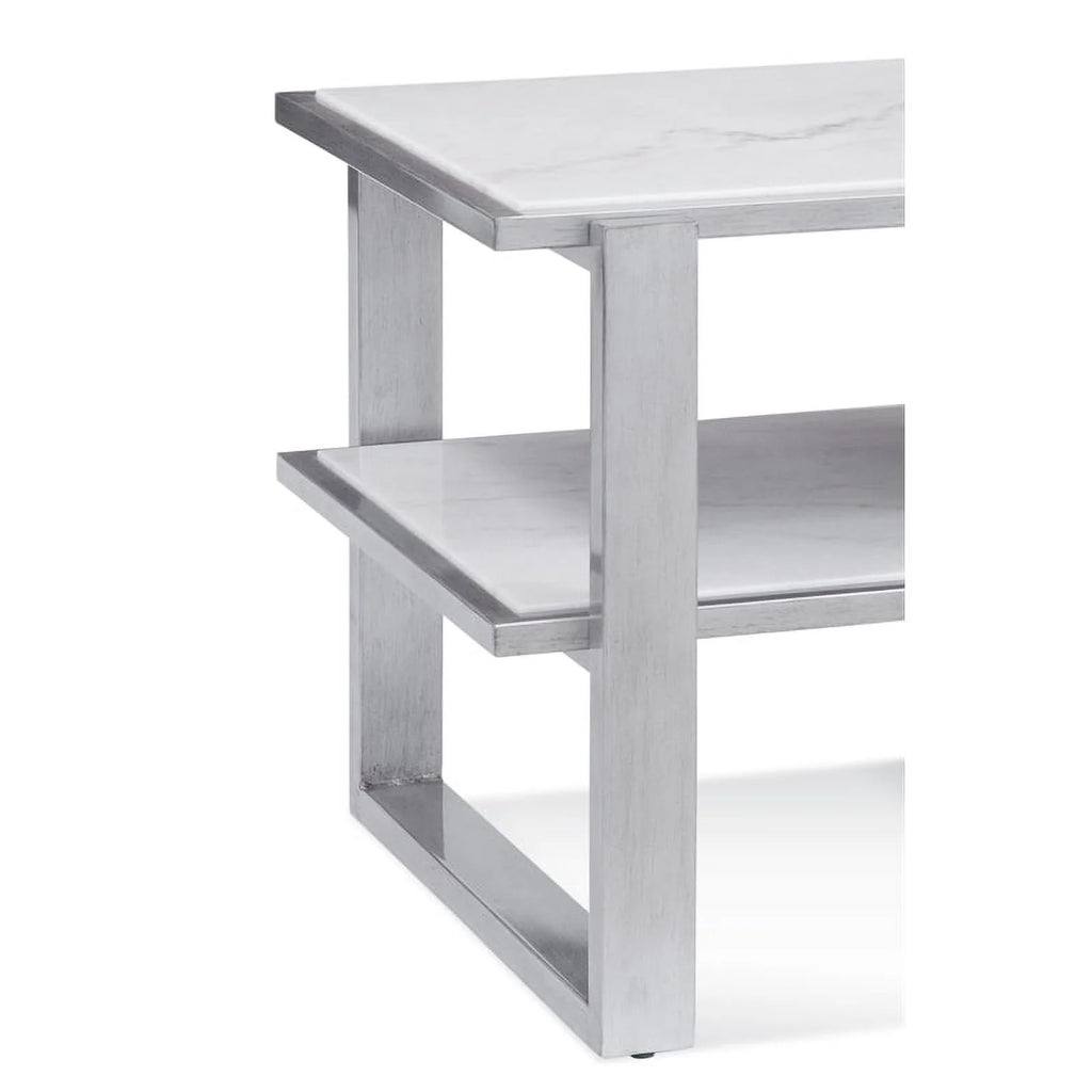 Wood and Marble End Table O482198